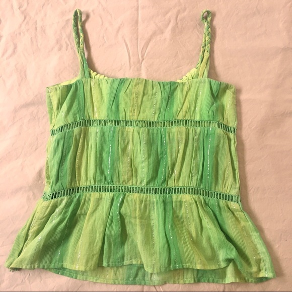 Lime green cami top unique - Picture 4 of 5